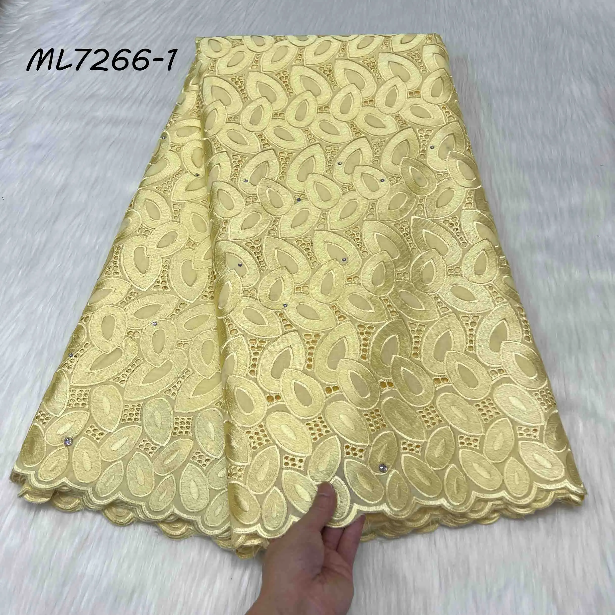 5yard green high quality african bazin riche blouse fabric with beads handmade gold lines swiss voile lace fabric