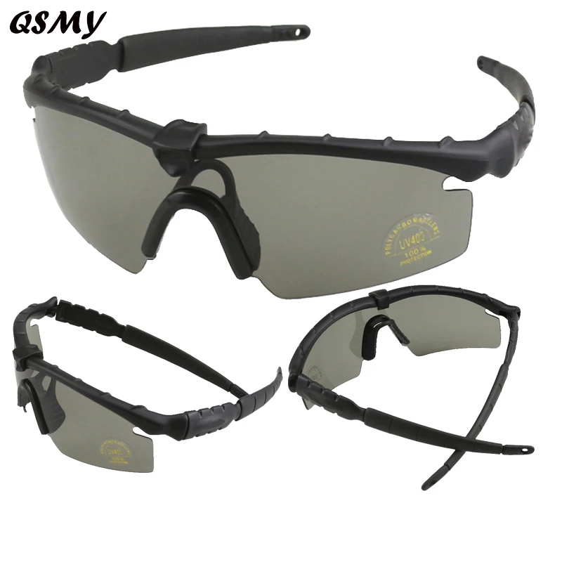 UV Protection Outdoor Sports Glasses CS Army Tactical Military Contour Safety Goggles Protective Bicycle Glasses