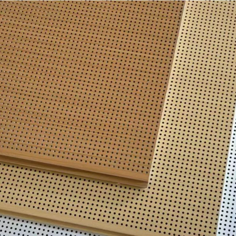 2mm Anti-Static Fireproof Decorative Aluminum Gypsum Board Perforated Panel Sound Absorbing Ceiling 300x1200 Wood Acoustic Panel