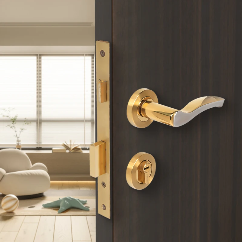 High Quality Hardware Lock Handle Luxury Door Rosette Cylinder Escutcheon Stainless Steel Tubular Lever Door Handle Key