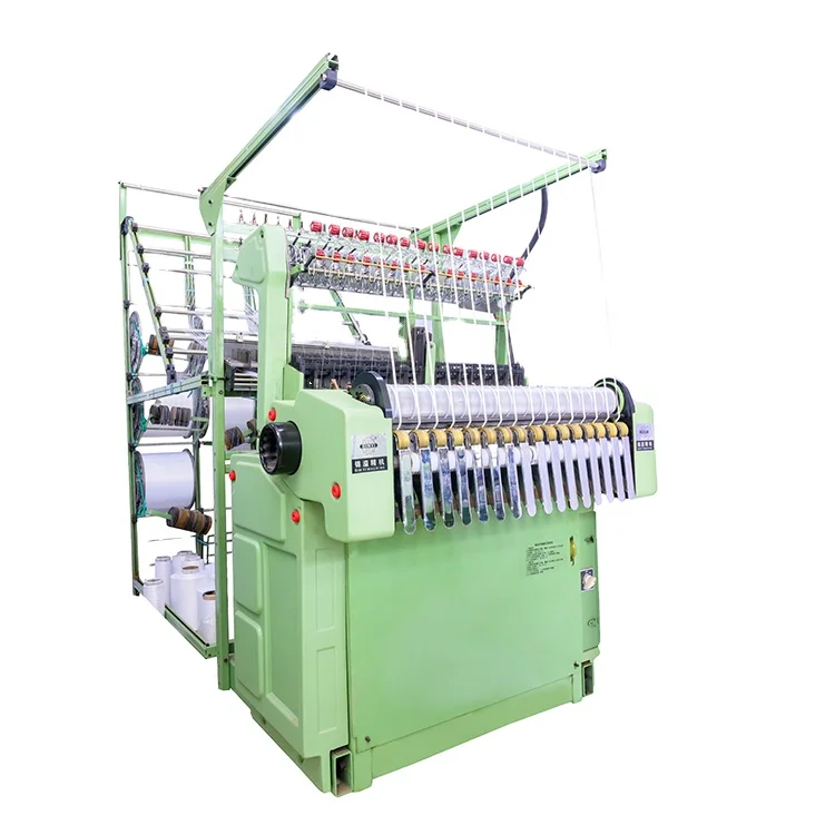Manufacture machine ribbon elastic band narrow fabric shuttle less needle loom woven elastic tape webbing needle loom