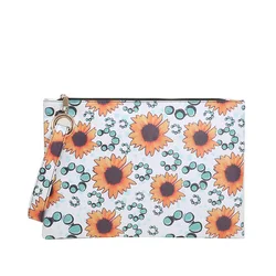 Fashion Animal Print Wristlet Handbag High Quality Evening Cosmetic Purse Leopard And Cow Sunflower Aztec Print Envelope Clutch