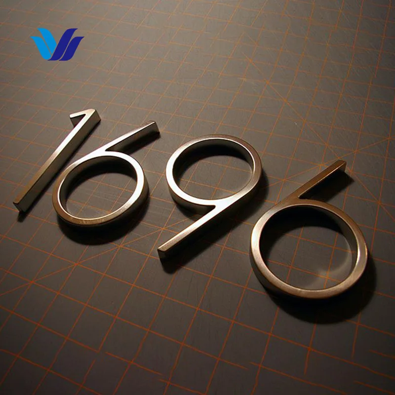 Hongsen Custom Brass Memorial Plaque Hotel Door house number Decorative Engraved Metal Name Bronze Plaque