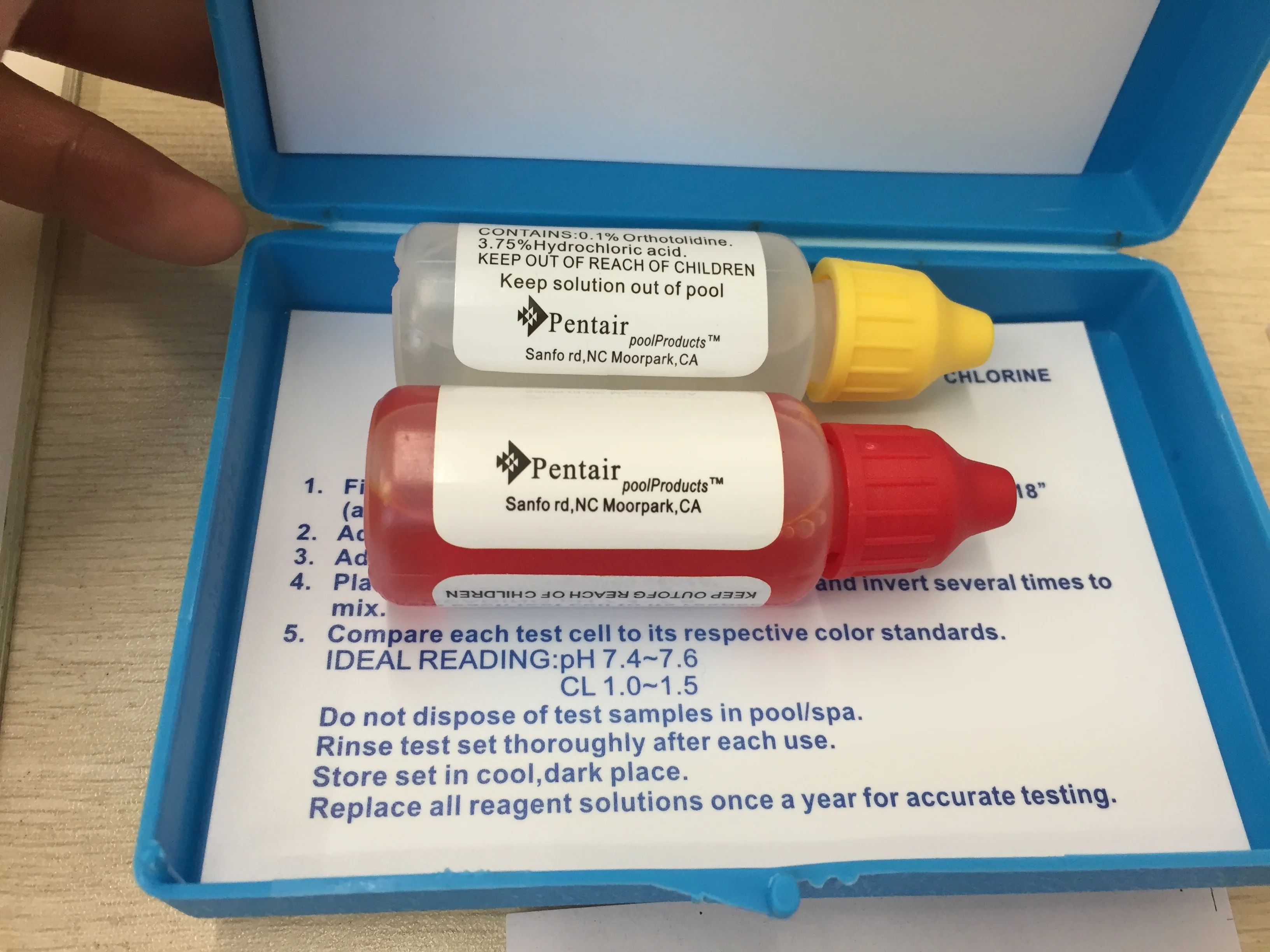 Swimming pool water ph meter testing kits, medical test kit