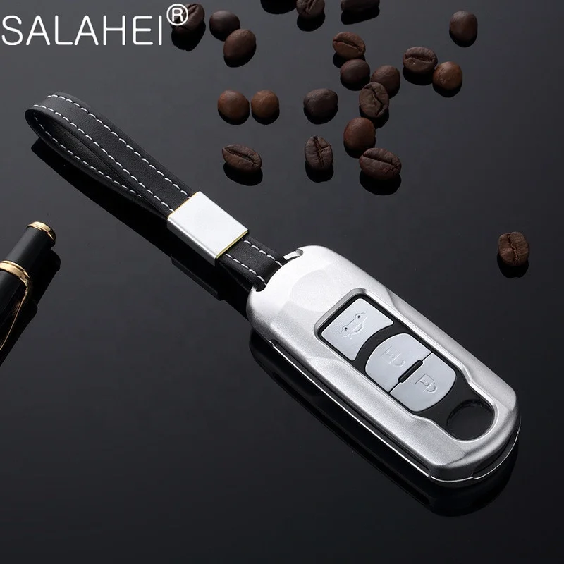 Aluminum Alloy Car Key Cover Holder Protection For Mazda 2 3 6 Axela Atenza CX5 CX7 CX9 MX5 Smart Accessories Protect Case Shell