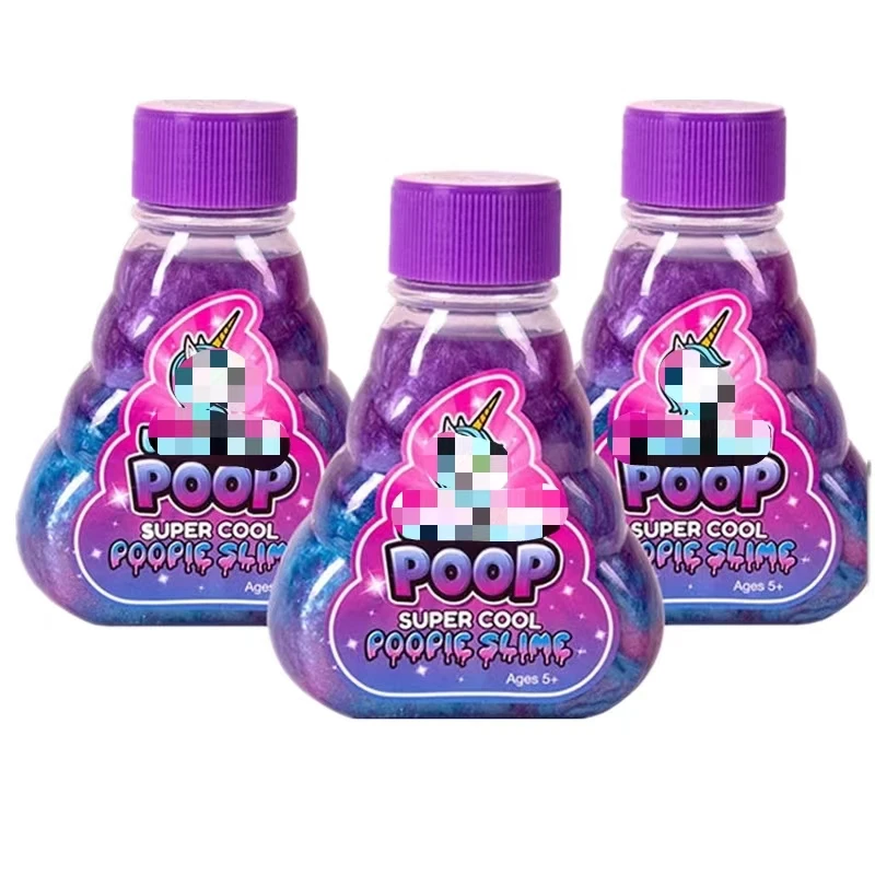 2024 Trend Products Kids Diy Playing Set Galaxy Poop Slime Direct Sale Crystal Galaxy Slime Glitter Putty Animal Poop Slime