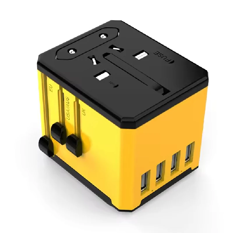 Универсальный Тип C + 4 USB смарт-зарядное устройство электрическая розетка ABS адаптер для путешествий