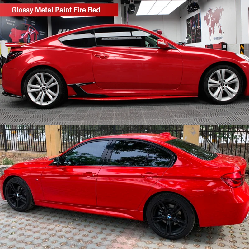 Glossy Film PVC Super Glossy bright Flaming Red Car Wrap Metal car vinyl wraps Glossy Vinyl Film Color Car wrapping film