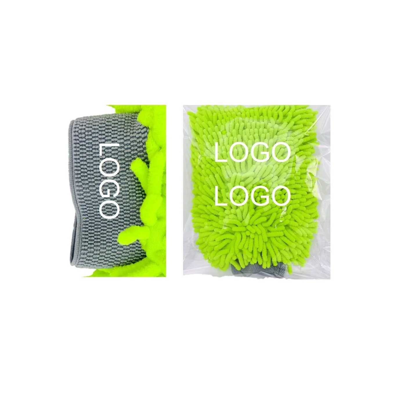 Best selling double-sided chenille wash mitt 80%-20% microfiber wash mitt for car wash