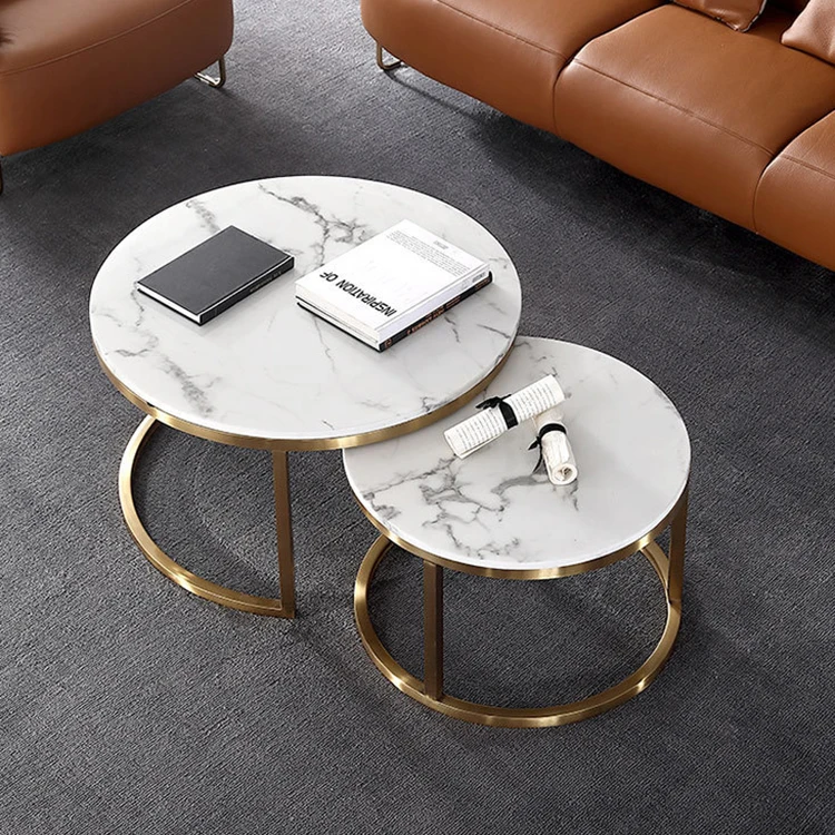 Итальянская Скандинавская мебель для гостиной, домашняя мебель из нержавеющей стали, металлический декор, современные МДФ, мраморные стеклянные столы, роскошные журнальные столики