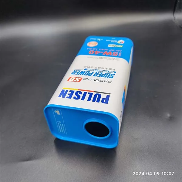 Custom Printed Motor Oil Tin Cans 1 Liter Plain Engine Oil Tinplate Square Cans