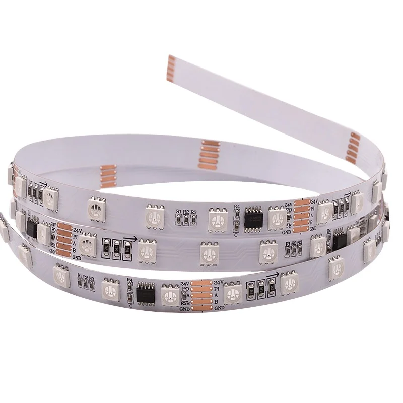 Встроенный цифровой DMX512 SM18512 IC SMD5050RGB 24 В 60 светодиодов светодиодная лента