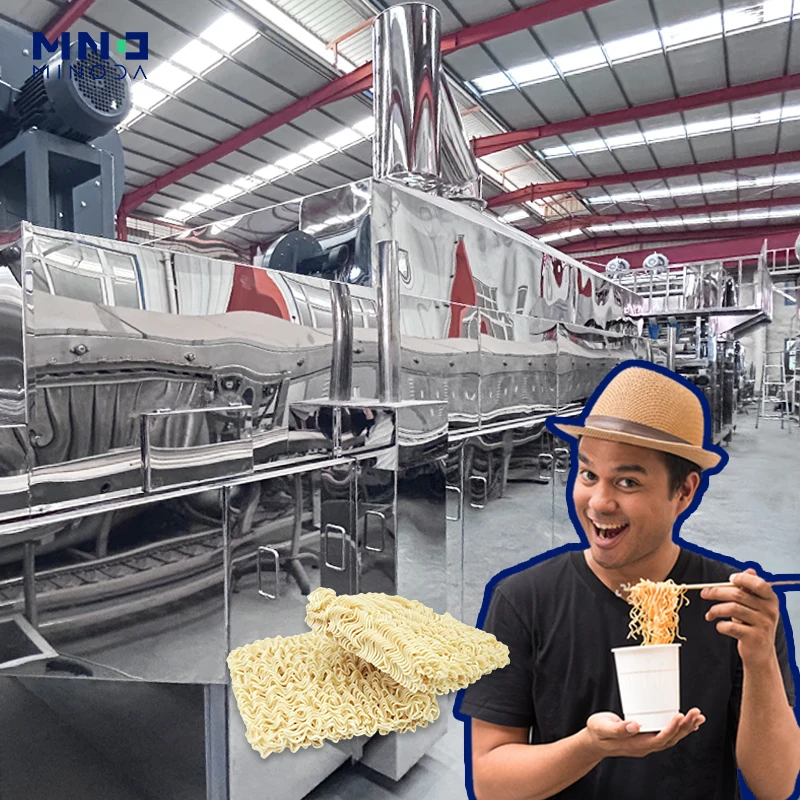 Custom 60000 Bags/8 Hours Full Automatic Fried Instant Noodle Making Equipment