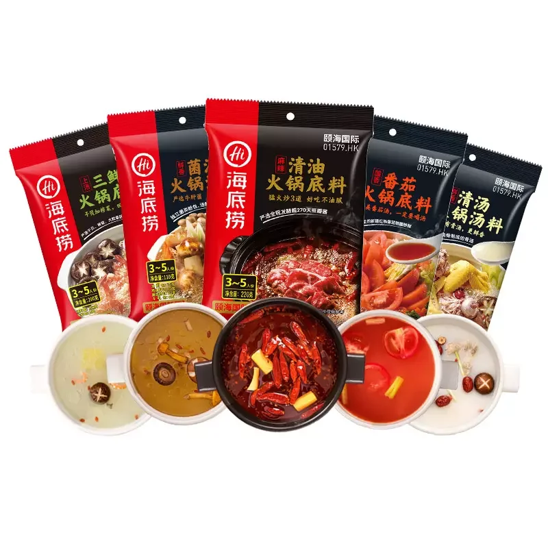 Горшок для горячего масла hidilaoclear 220 г китайская кулинарная основа супа вкусная приправа с пряным вкусом горячие приправы