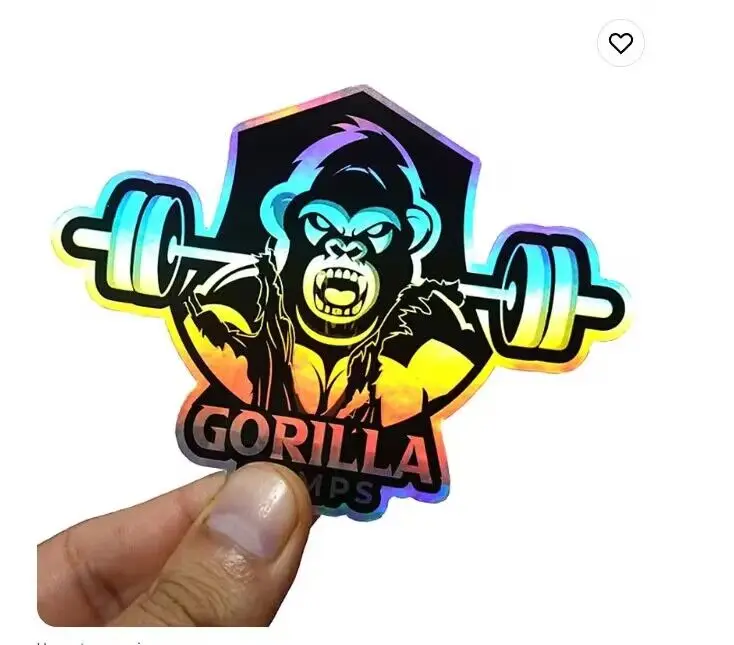 Custom design logo printed holographic stickers, hologram sticker printing factory