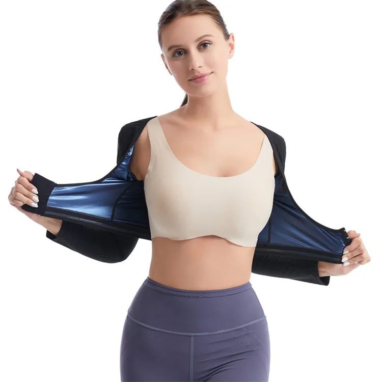 New Sauna Sweat Corrector Body Shaping Underwear Chest Support Assisted Back Underwear Straight Waist Sweat Body Shaping Clothes
