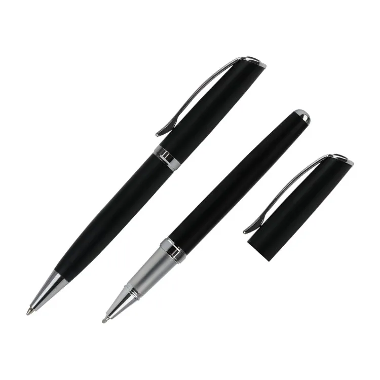 
Amazon best selling luxury metal fountain pen black classic customized engarve logo metal fountain pen ink 