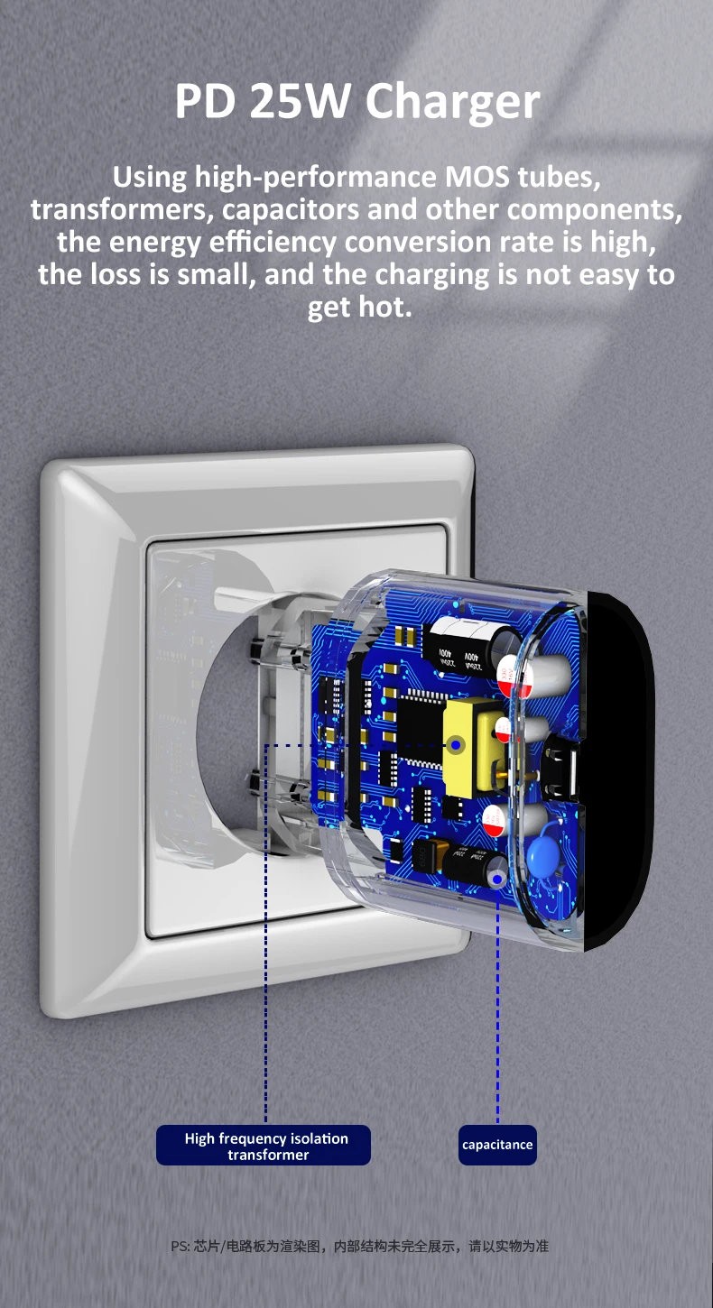 EU KC Plug usb type c fast charging adapter phone 25W PD travel charger for samsung Galaxy S21 25w PD fast charging