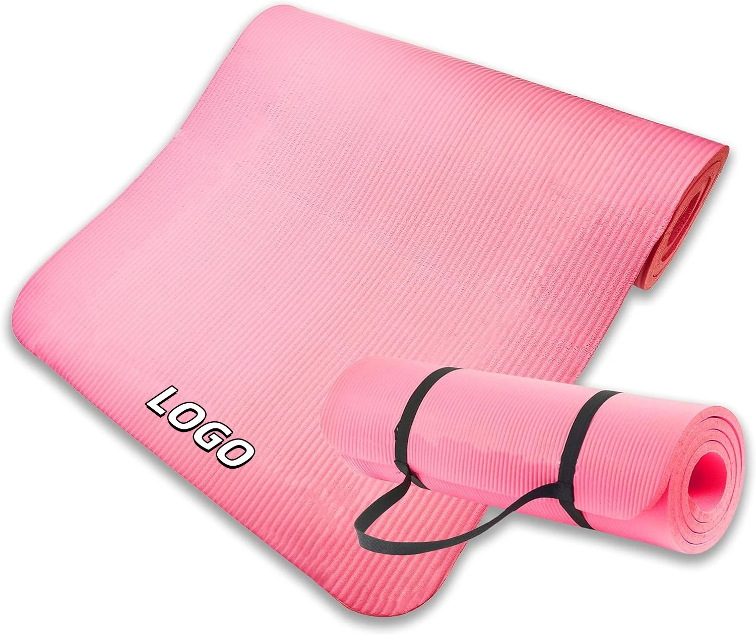 ECO friendly Manufacturer NBR yoga mat non slip yoga mat high quality wholesale Custom Logo printed NBR yoga mats