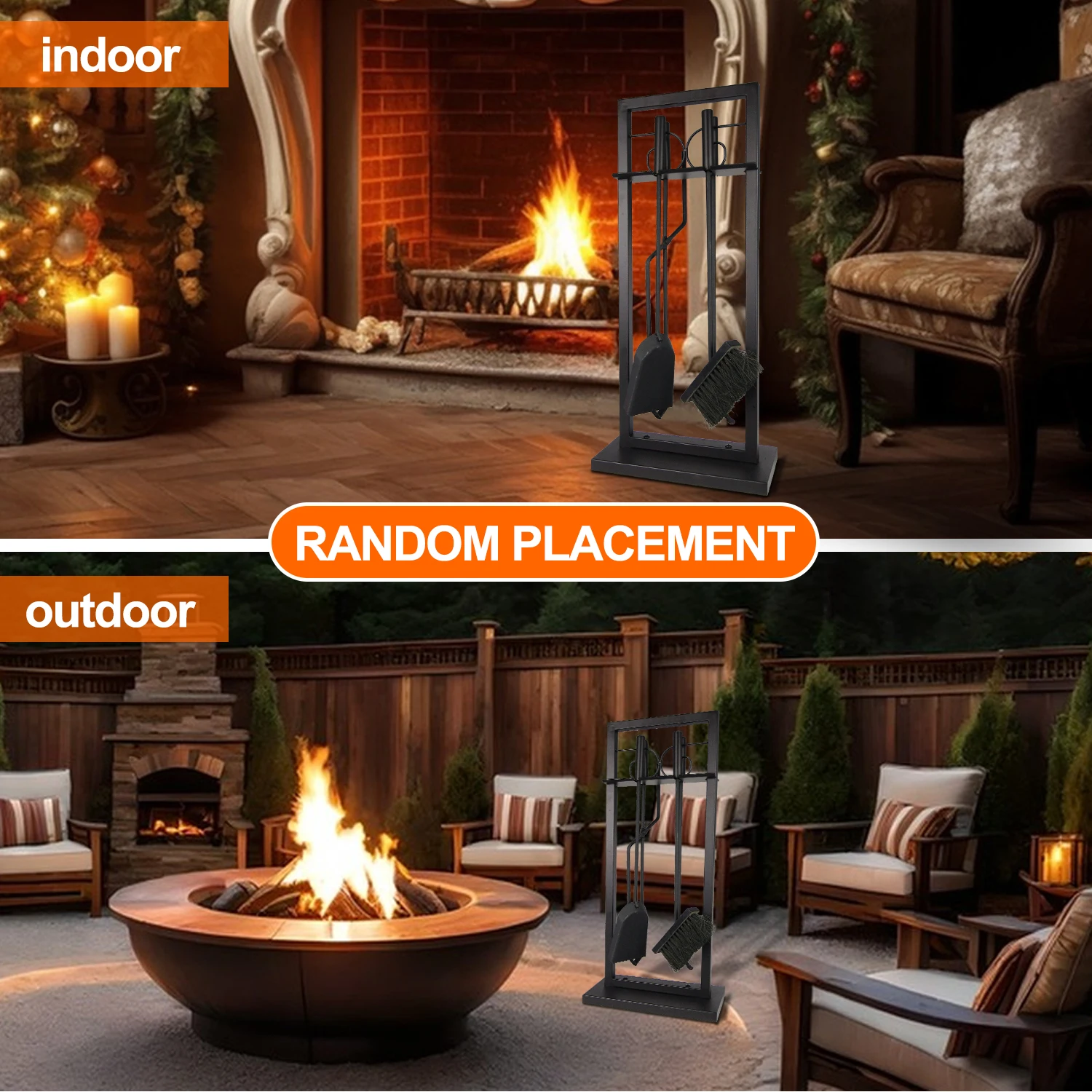 Factory Supply Accessories Fireplace  5 Pieces Tool Fire Companion Set