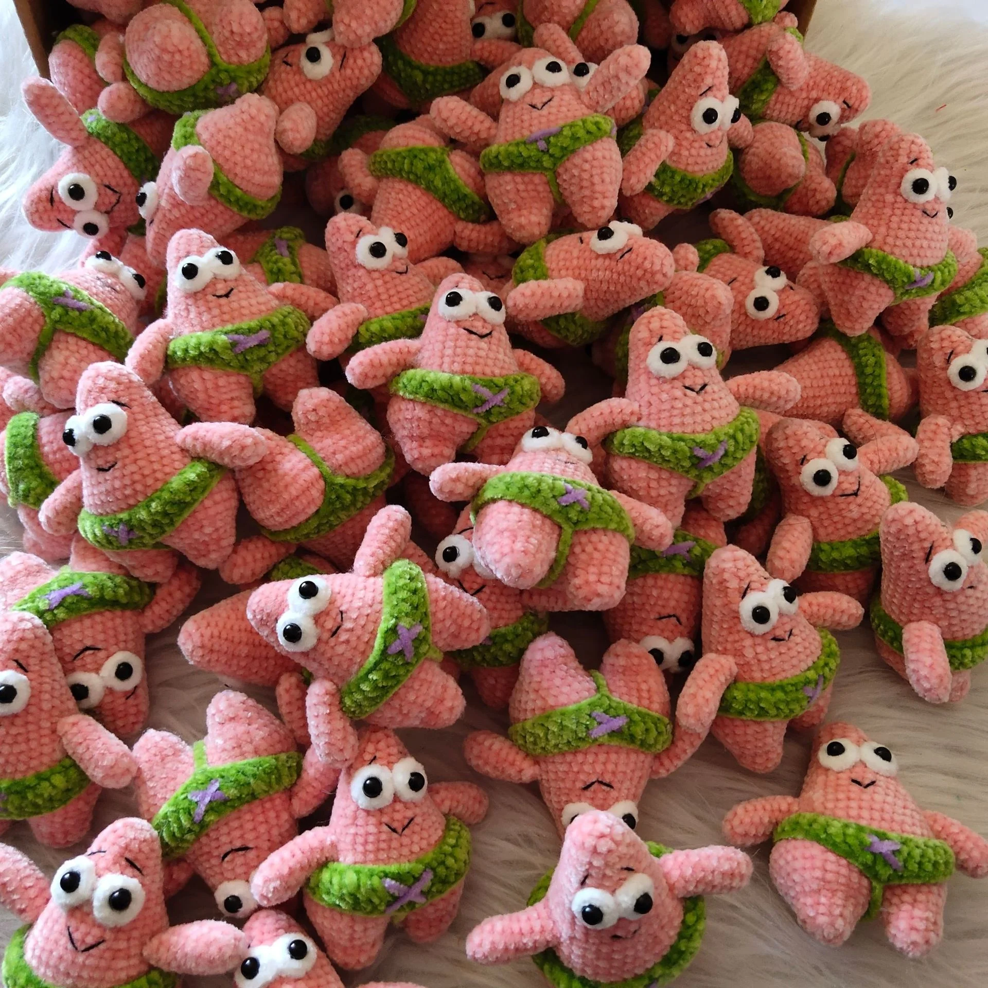 Mini Starfish Handmade Crochet Knitted Small Doll Pendants Kawaii Things Gift Diy Accesseries