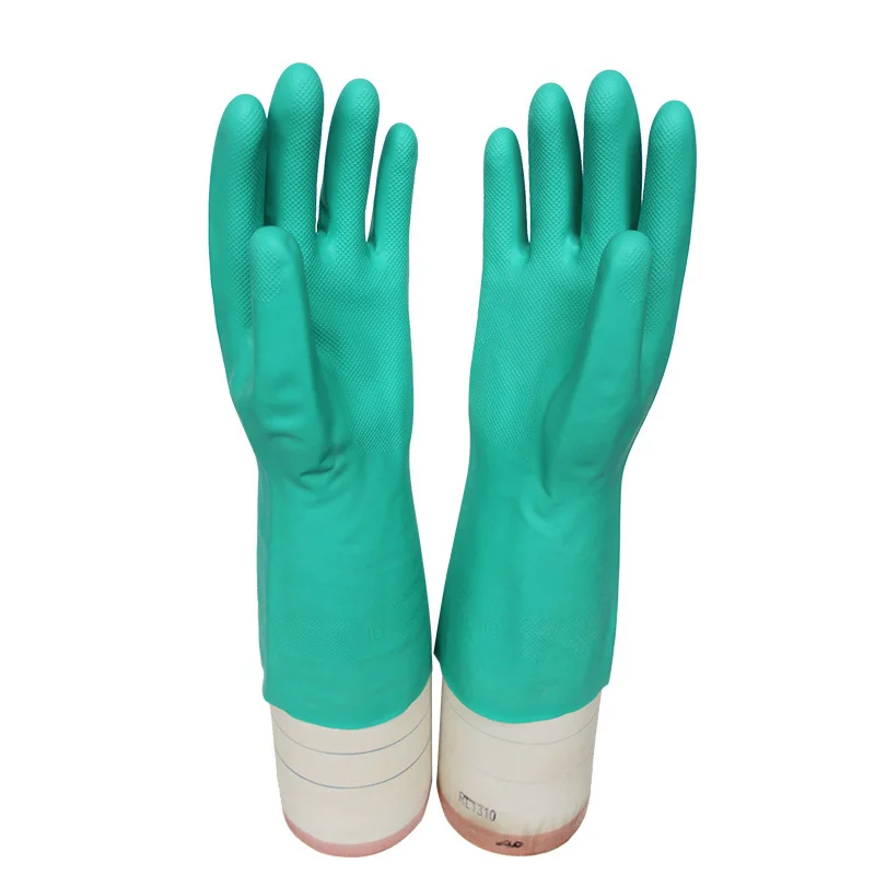 Competitive Price Long Green Rubber Latex Nitrile Gloves Household Kitchen Cleaning and Garden Use Dish Washing Gloves