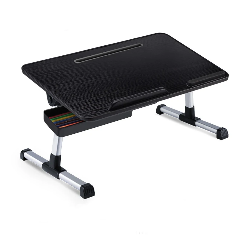 Ergonomic Small MDF Adjustable Height Laptop Stand Portable Computer Desk Foldable Bed Laptop Table
