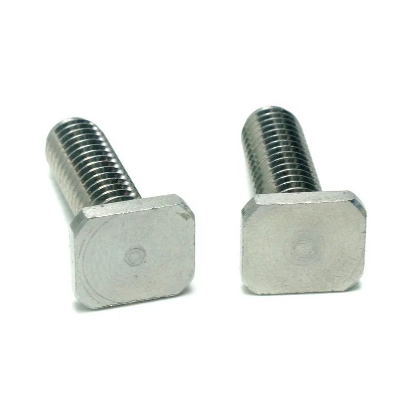 SS T Slot Hammer Head Bolts  Custom Galvanized Zinc T Bolts Screws Flat Square Head t Bolt M6 M8 M10