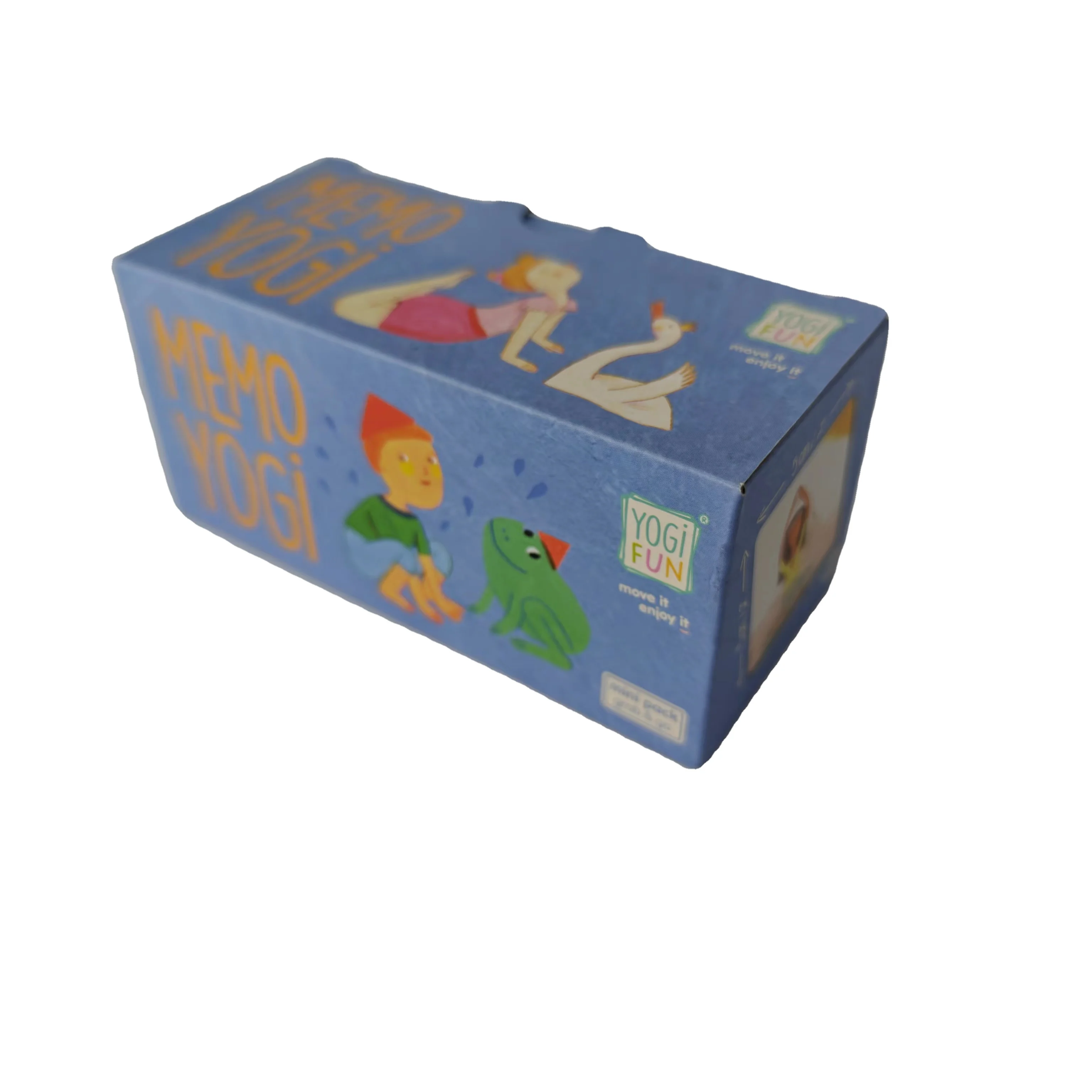 Paper box with memory game card printing