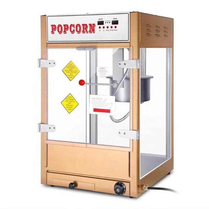12 oz Popcorn Popper Table Type Enclosed Popcorn Machine for Shops Tabletop Commercial corn Popper