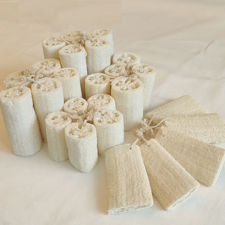 Оптовая продажа, экологически чистая губка из натуральной люфы для мытья посуды/ванной