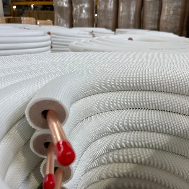 3/8 5/8 PE Insulation Pipe Copper Tube Air Conditioning Copper Pipe
