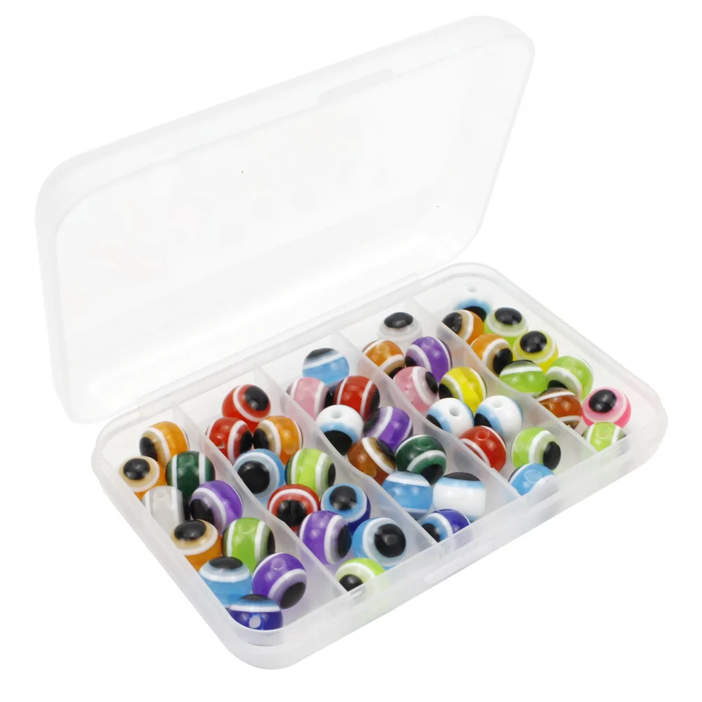 200pcs Wholesale fishing Fishing Beads Plastic Fishing Bait Rig Bead Tackle Tools with box