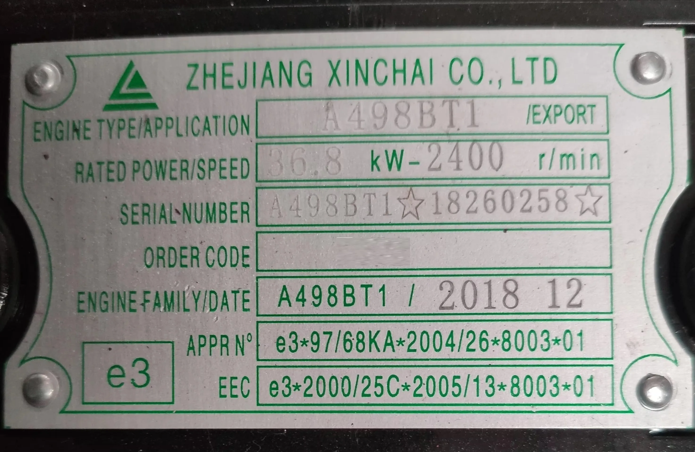 XINCHAI A498BPG A498BT1 A498BT forklift tractor Diesel Engine