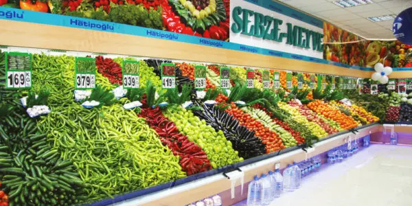 Customized Metal Multilayer Shop Store Vegetable Shelving Supermarket Vegetable Fruit Display Rack