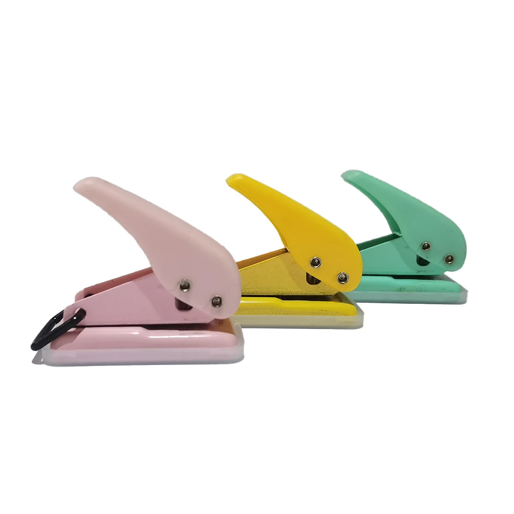 Custom logo mini one hole 1.5mm mini paper punch for home office school