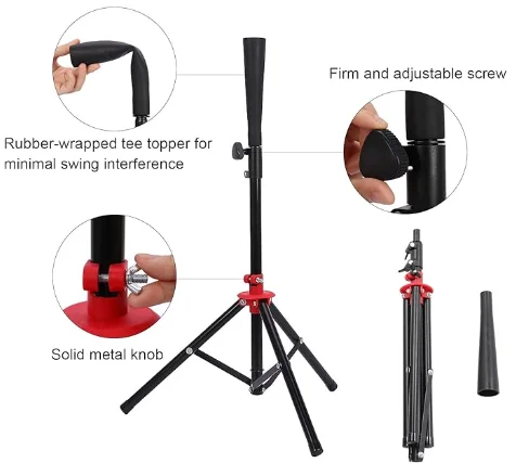 6x6ft Portable Baseball & Softball Net for Hitting and Pitching with Sturdy Bow Frame,Battting Tee,Ball caddy and 2 Strike Zones