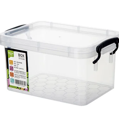 Plastic desktop storage  box with colorful lock