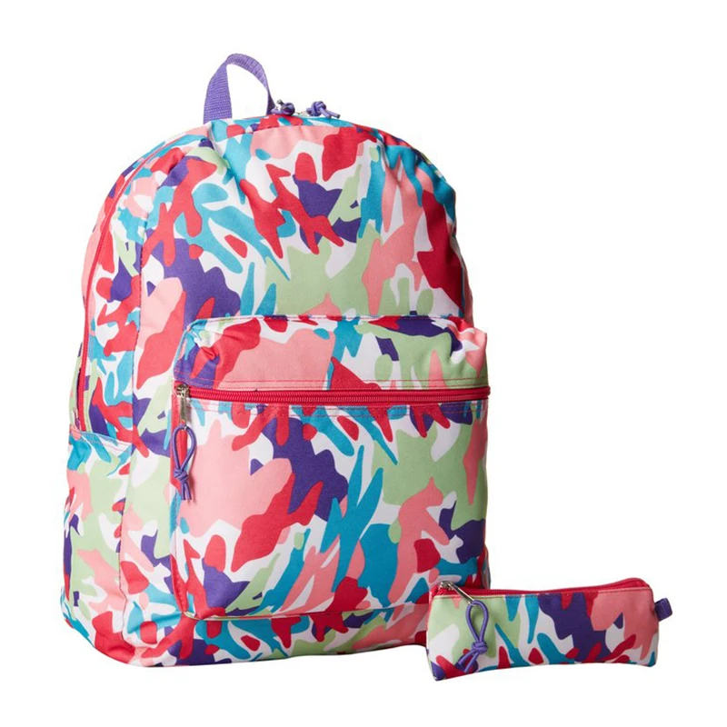 Художественный принт Пользовательский спрос полиэстер рюкзак Sac A Dos школьная сумка рюкзак комплект для девочек с рисунком в виде пенал