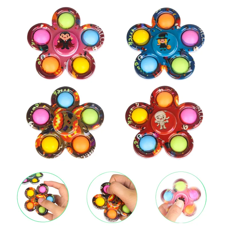 Pop Bubble Fidget Spinners for Party Favors Hand Fidget Bulk Toys for Classroom Prizes Halloween Gifts for Kids Goodie Bag