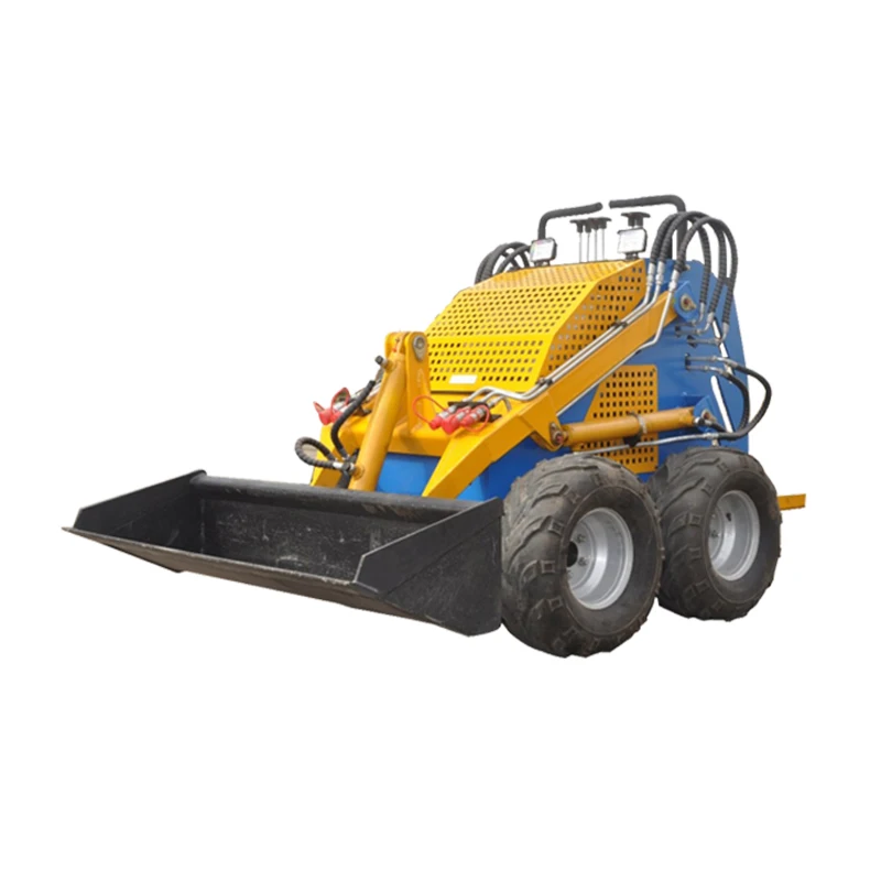 cheap price big flow wheel or track skid steer loader petrol engine mini loader made in China factory