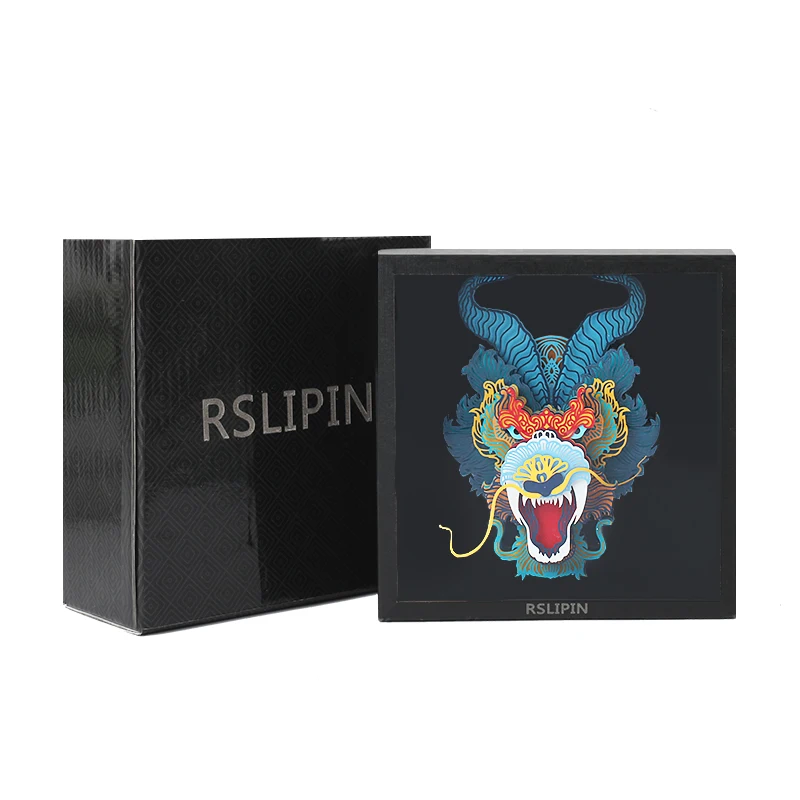 3D бумажные поделки RSLIPIN скульптура с головой животного клейкая украшение для дома современное настенное подвесным креплением в виде дракона народное