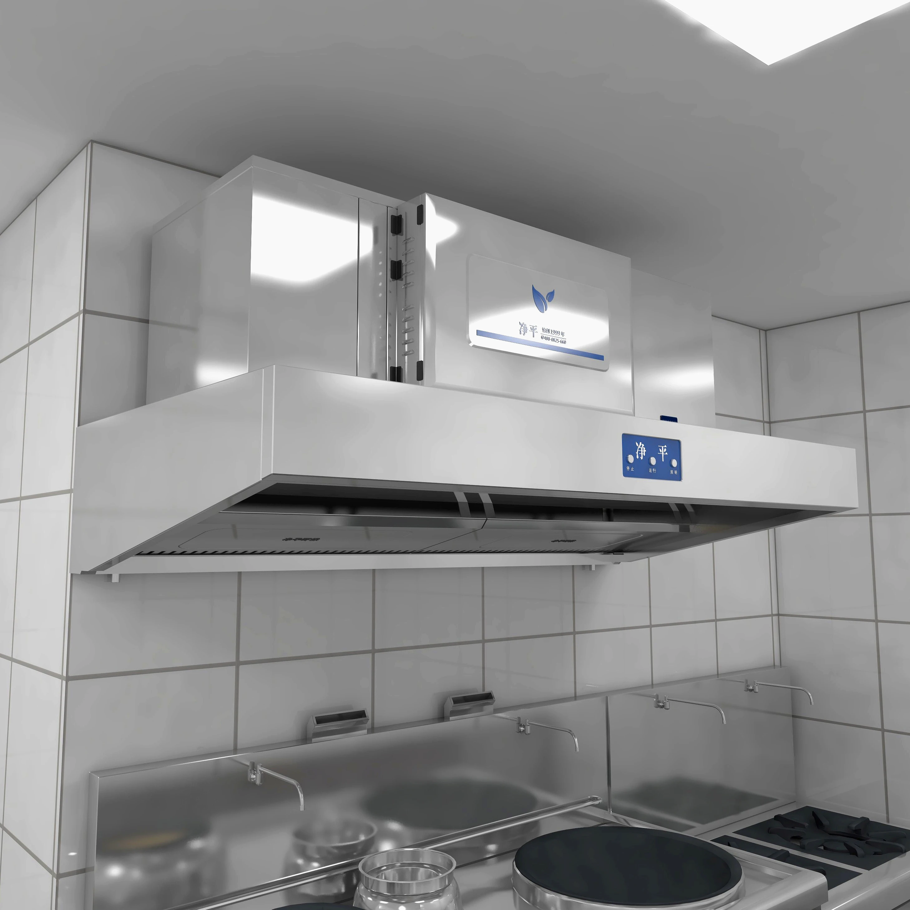 Jingping 2023 New Style  Restaurant Commercial Kitchen Stainless Steel Exhaust Hood