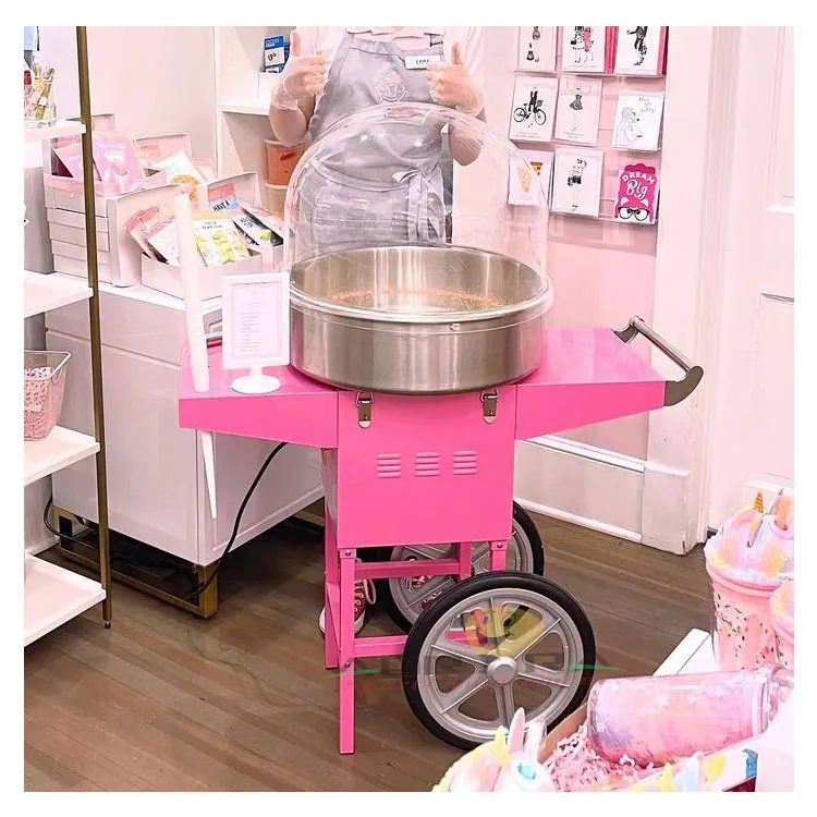 Half Bomb Sugar Floss Machine Body Commercial Mini Maker Vend Spray Vending Gas Sticks Bags Glitter Cotton Candy Makers