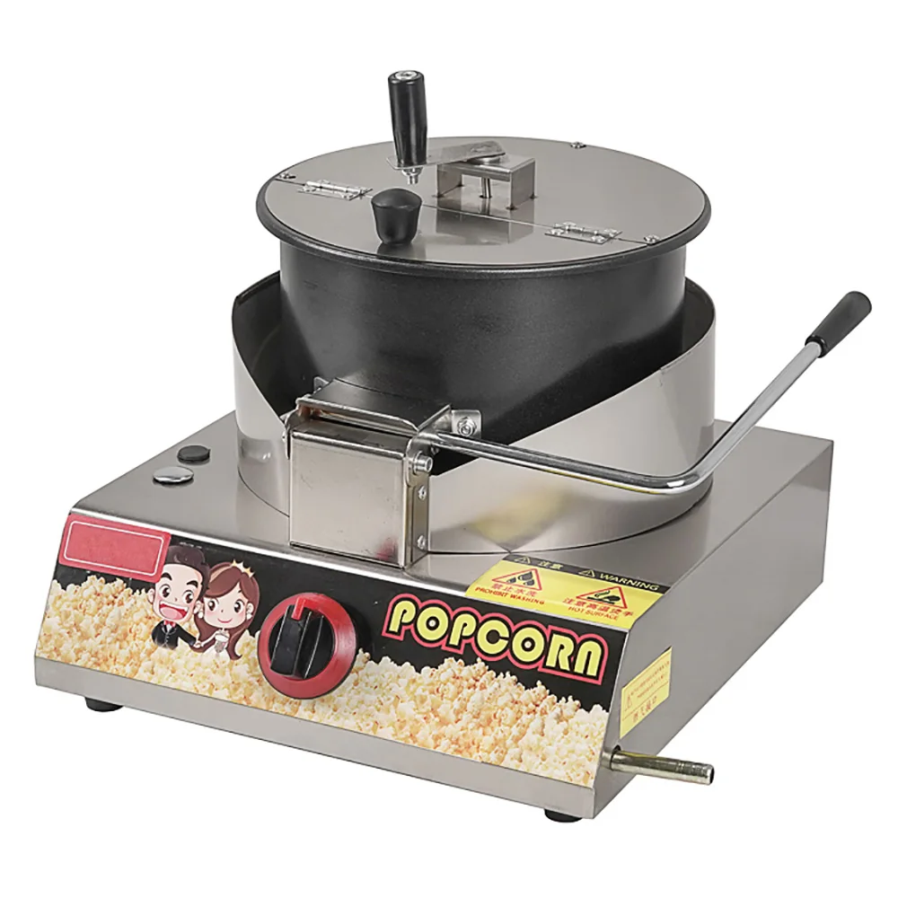 Sizhi Factory Price Wholesale Commercial Countertop Single Pot Nonstick Popcorn Maker Manual Stirring Gas Popcorn Machine