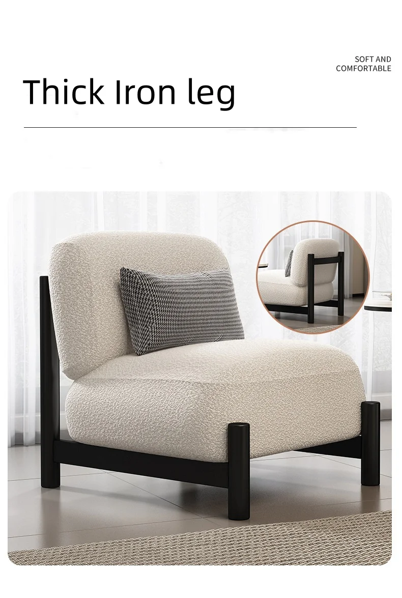 Minimalist Modern Fabric Sofa Beancurd Block Lazy Design Dining Lounge Areas Small Apartments Guest Houses Reception Living Room