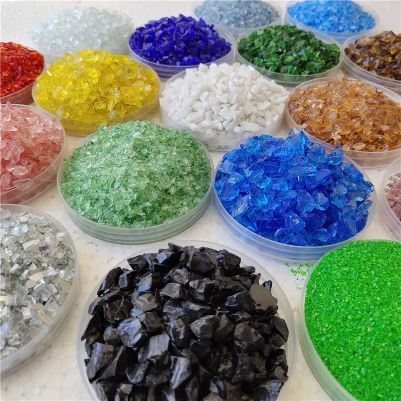 Top quality white porcelain glass sand for aquarium broken architectural glass chip for terrazzo sandy beach decoration