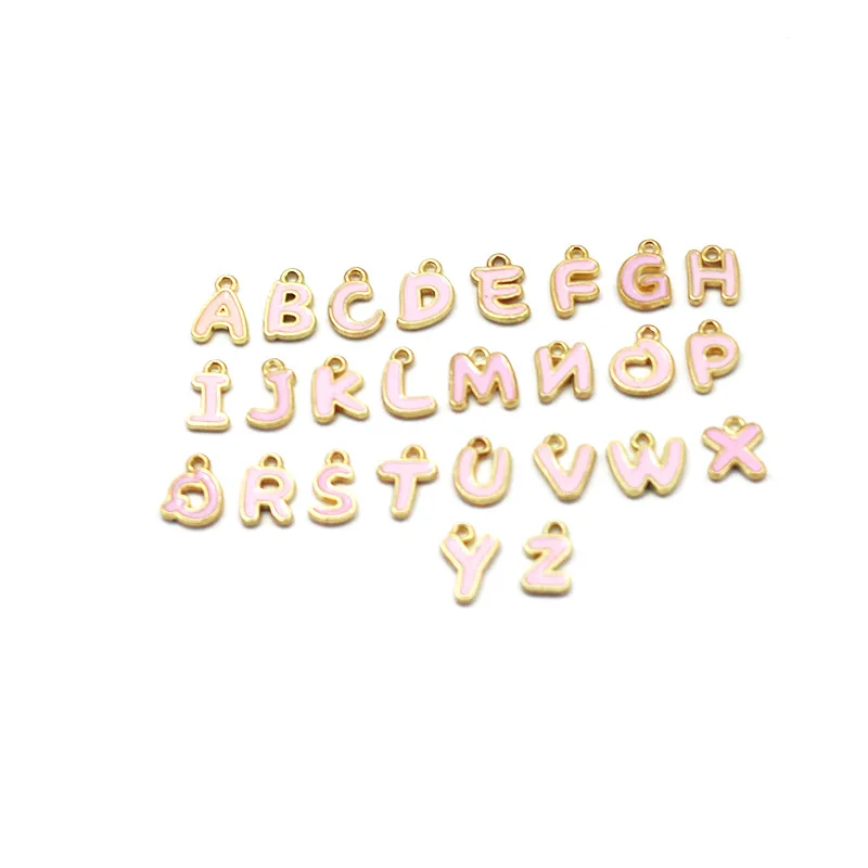 Alphabet A-Z Charms double sided Pendants Hypoallergenic Letter Metal Pendants for DIY Jewelry Findings Making,11.2X14.1mm