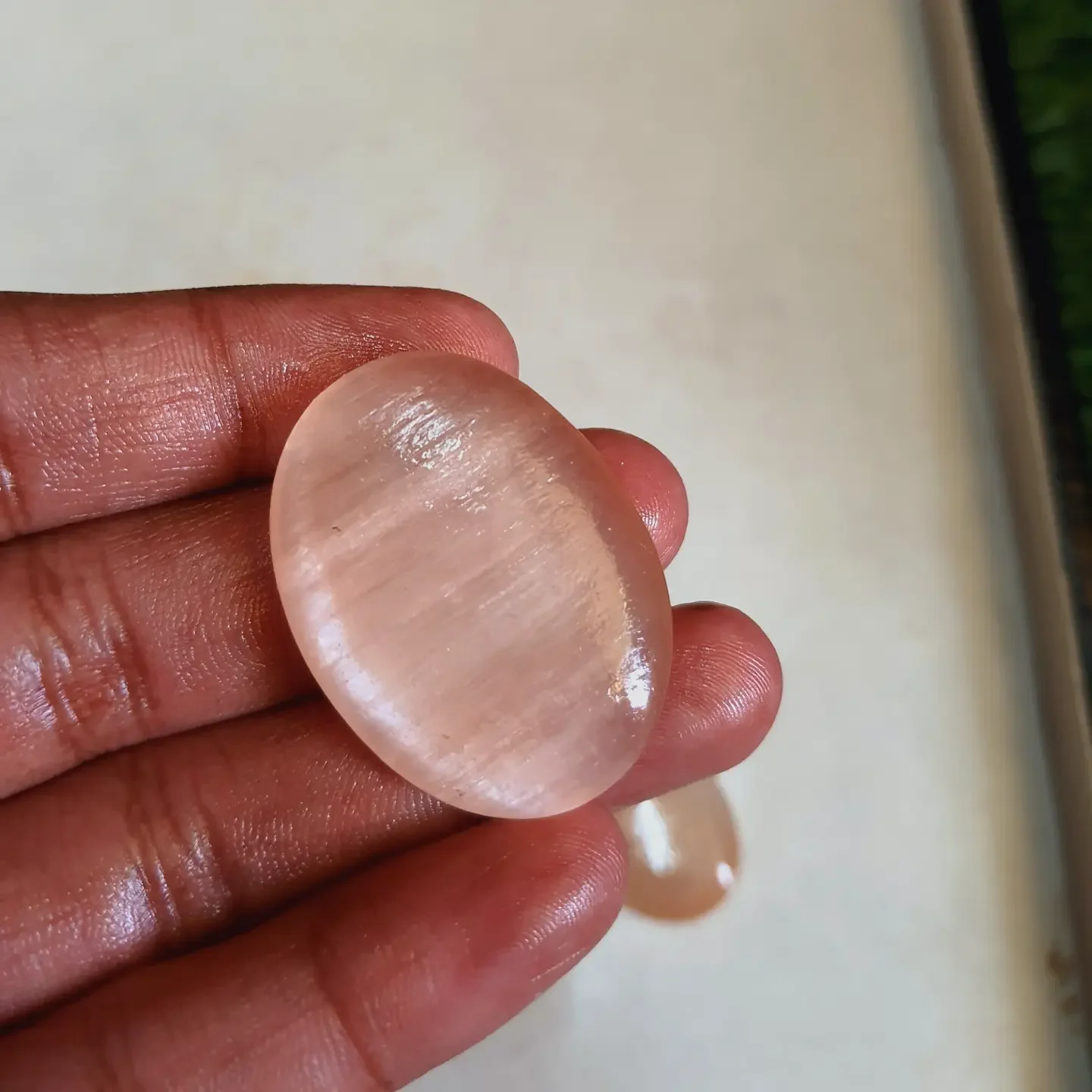 natural loose gemstones Orange selenite palmstone loose gemstone lot for sale