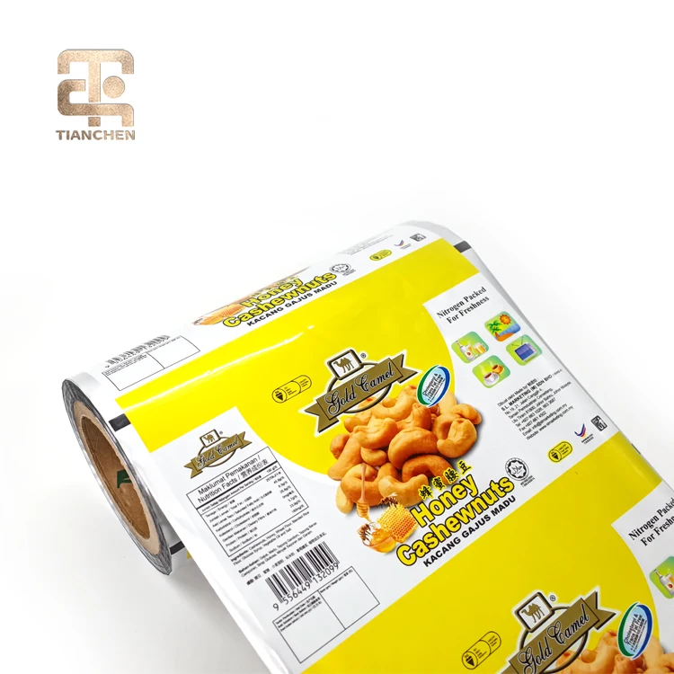 Nuts Food Candy Chocolate Bar Aluminum Foil Packaging Roll Film